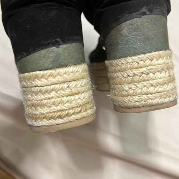 STEVE MADDEN APOLO ESPADRILLE BLACK SANDALS‎ SIZE 8.5M - Picture 7 of 8